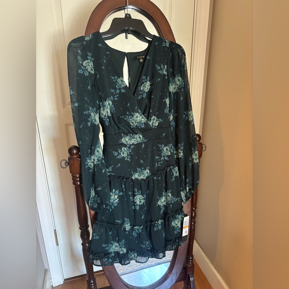 City Studio Blue/Green Dress NWT